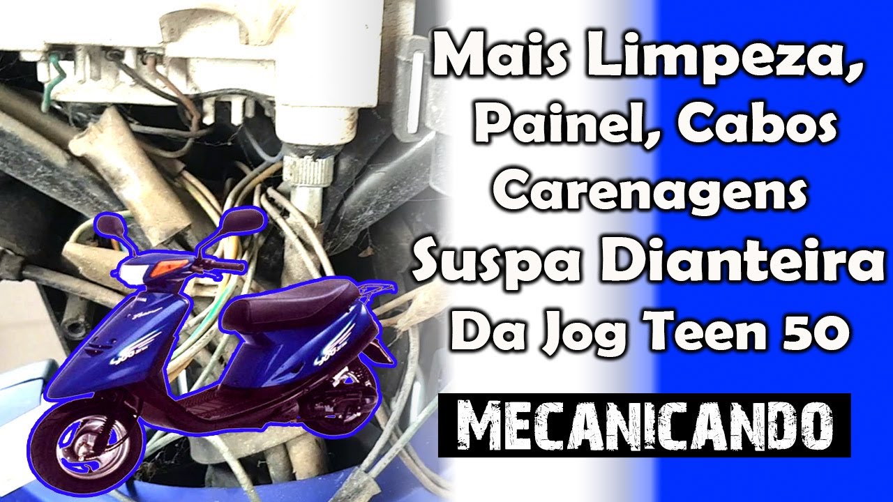 DESMONTAGEM🔧🔨DA YAMAHA JOG TEEN 50 😱😱PARADA A 16 ANOS 😱😱 [PAINEL, CARENAGENS, SUSPA DIANT] 4º PARTE