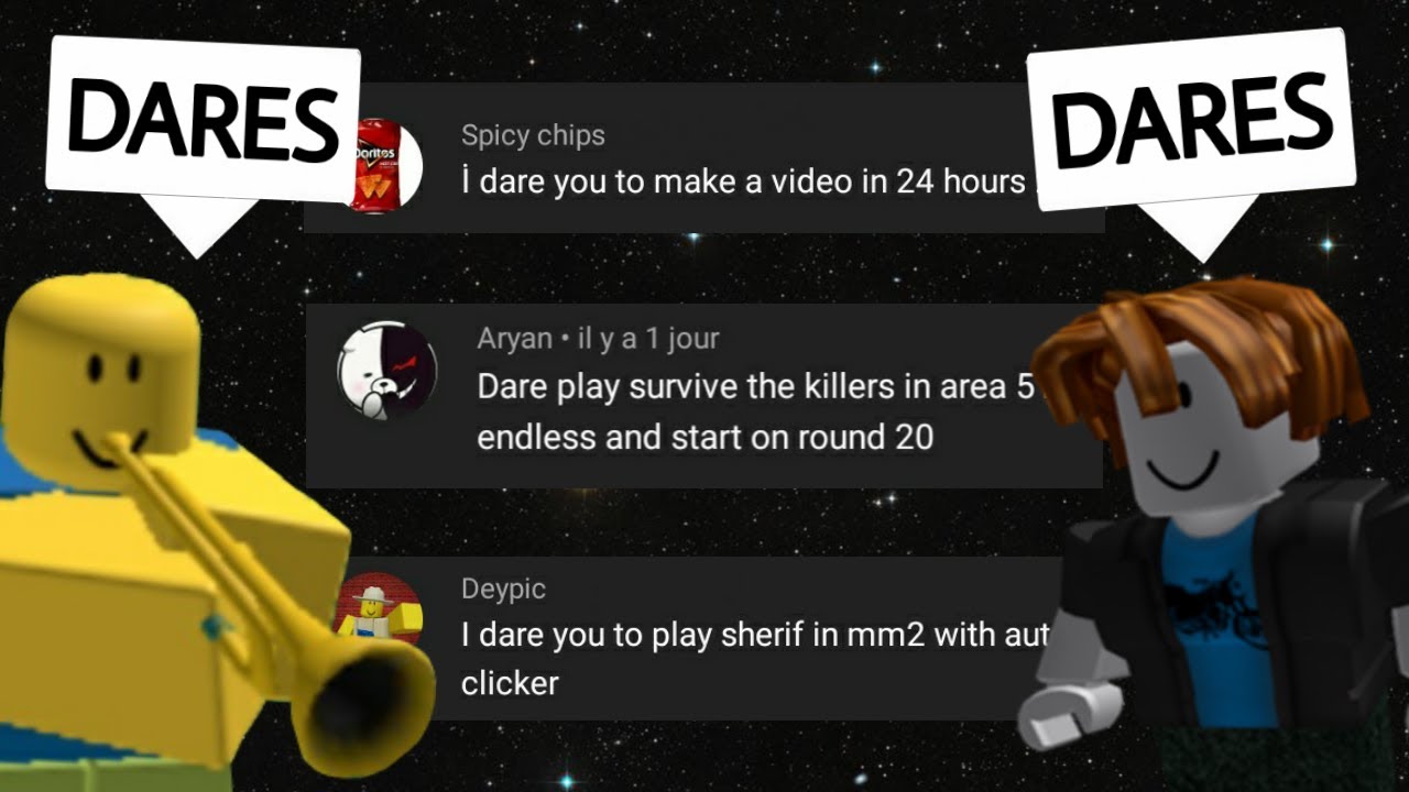 Roblox Dares Video #2 ! (Special 200 subs or 300 bruh)