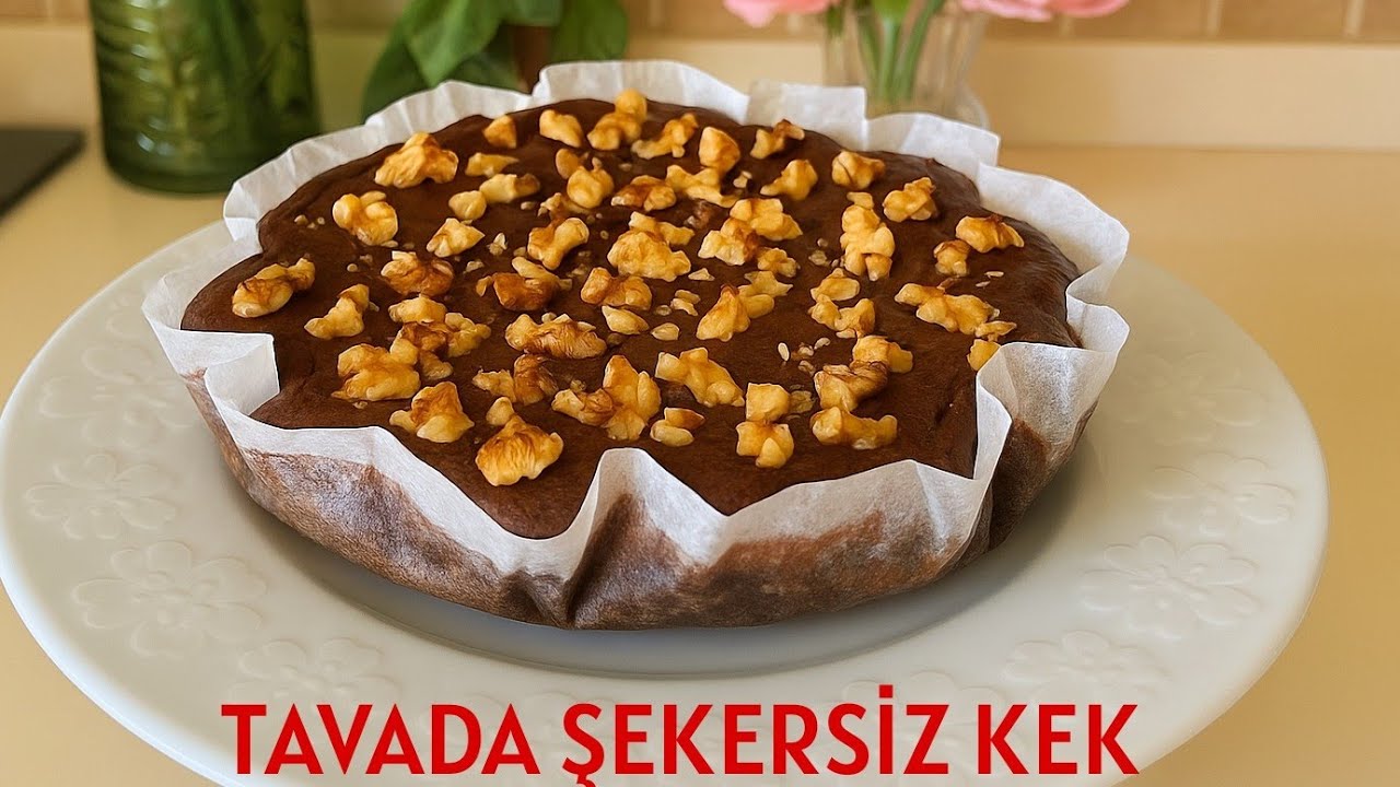 TAVADA ÇİKOLATALI MUZLU KEK ✅ ŞEKERSİZ /GLUTENSİZ ❗