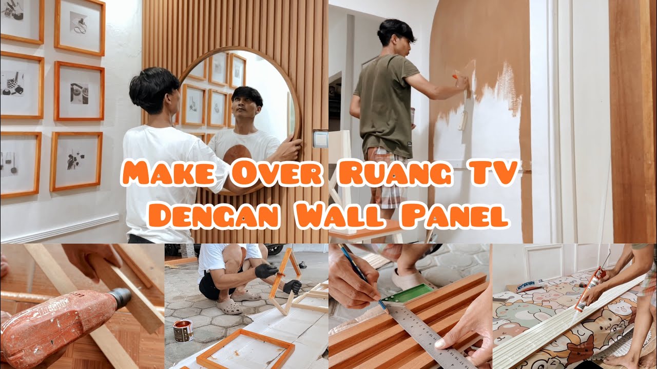Makeover Ruang Keluarga dengan Wall Panel || Cara Mudah Pasang Wall Panel (WPC)