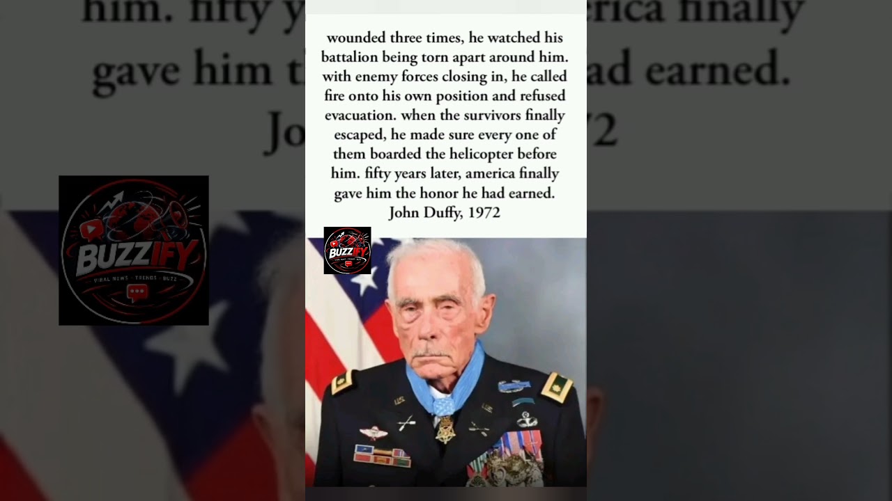 Three wounds. One mission: save his men. 🇺🇸 # shorts #JohnDuffy #VietnamWar #Military #viral #Honor