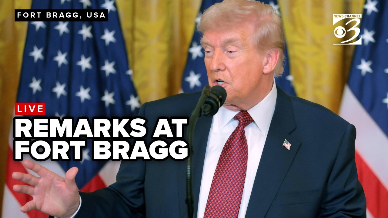 LIVE: President Trump delivers remarks to Fort Bragg military families