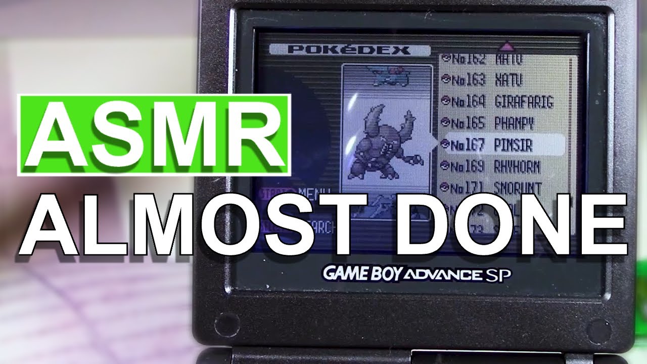 [ASMR] Pokemon Emerald Gameboy: Pokedex Almost Complete!