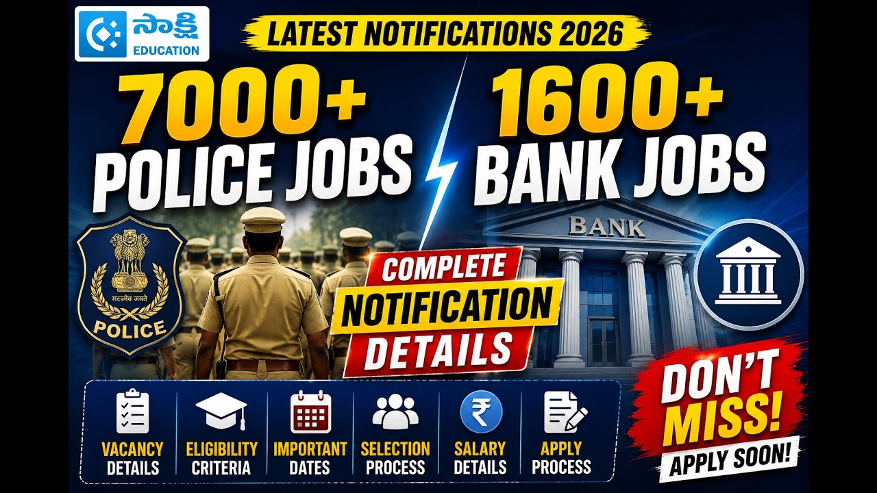 7000+ Police Jobs & 1600+ Bank Jobs 2026 | Latest Govt Job Notifications | Complete Vacancy Details