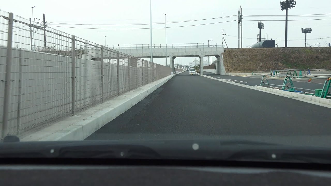 4K　松山外環状道路　余戸IC～市坪IC開通直前　に、既存開通区間を走行してきました
