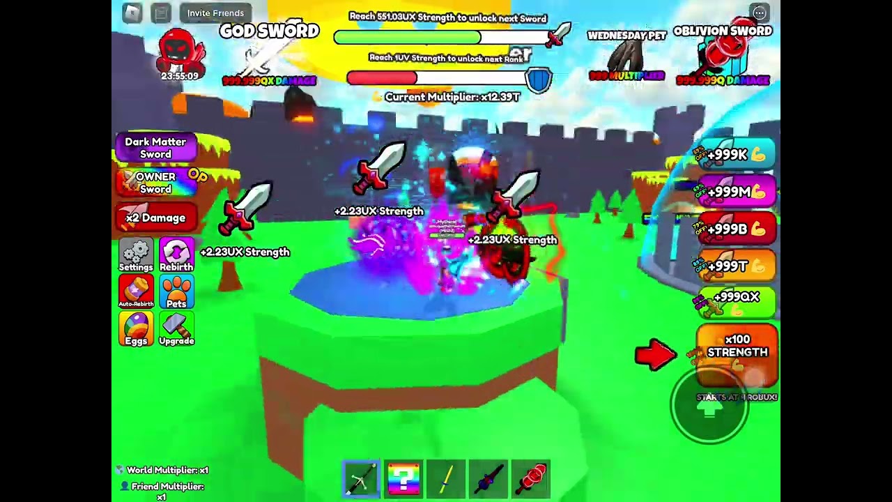 Getting Maxed out in Swordsman simulator Roblox with NORMAL SWORD