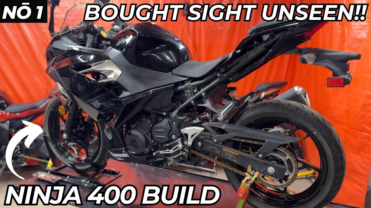 Rebuilding A Salvage Crashed 2021 Kawasaki Ninja 400 Part - 1