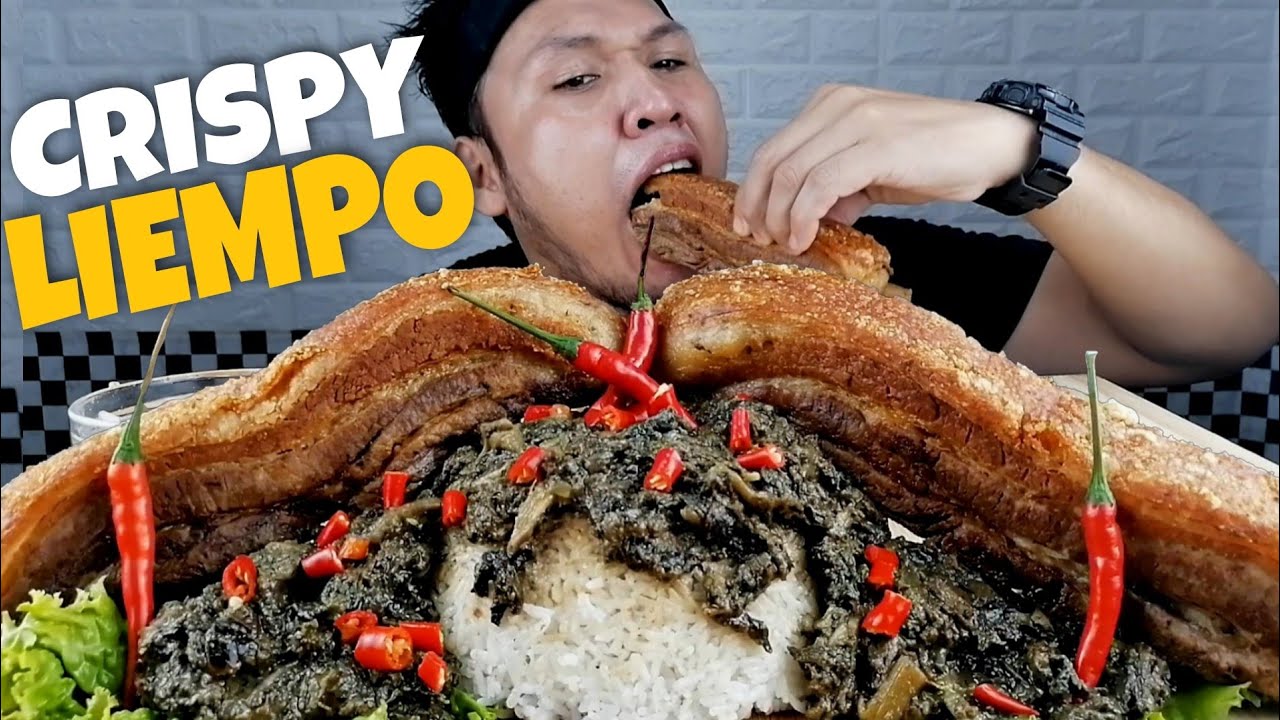 2x JUMBO CRISPY LIEMPO & SPICY LAING MUKBANG | PUTOK BATOK | COLLAB 