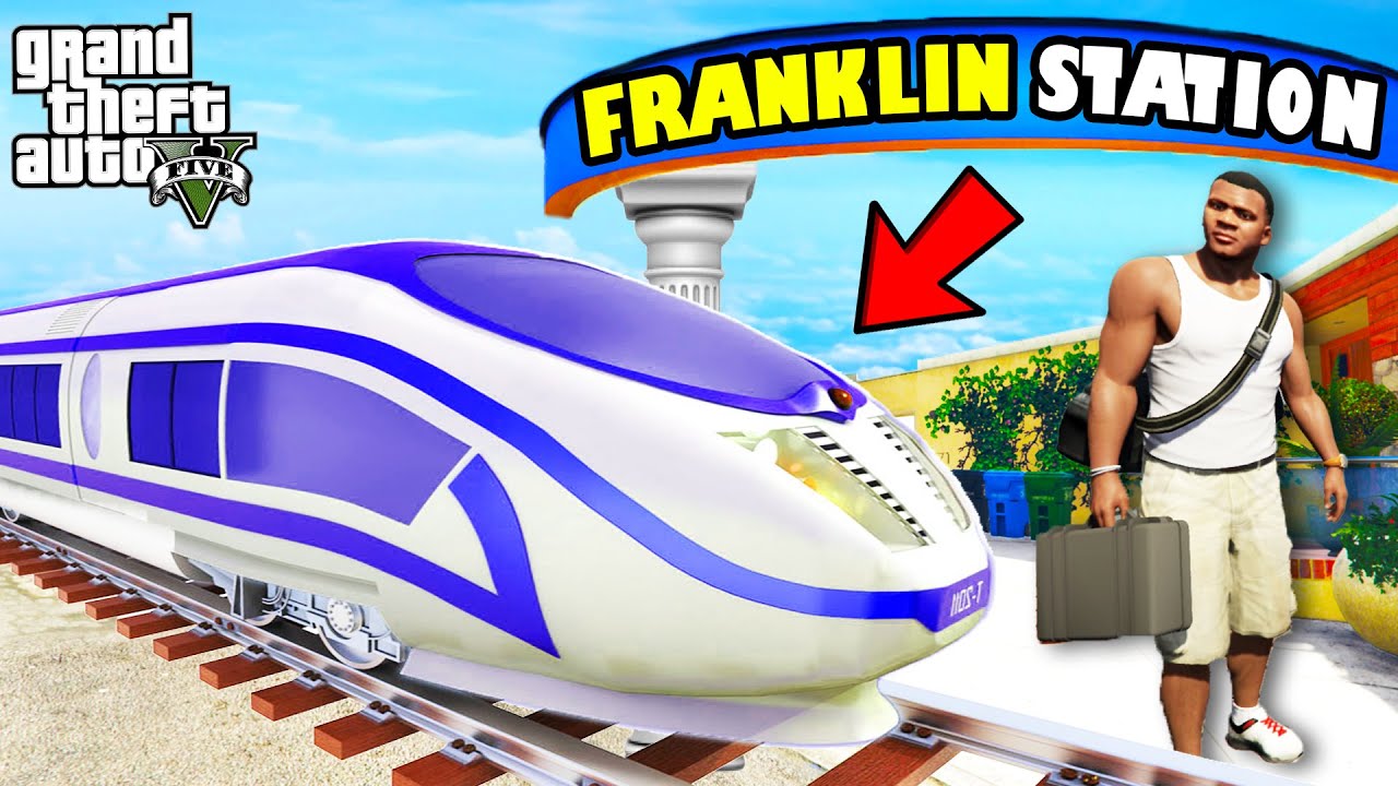 Franklin Upgrade LUXURY TRAIN STATION Near Franklin's House in GTA 5 | SHINCHAN and CHOP