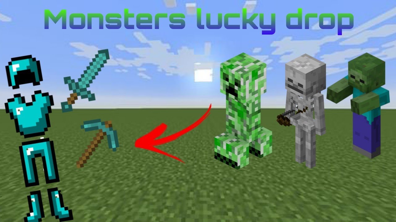 Monsters lucky drop add-on for Minecraft pe|DPSgaming