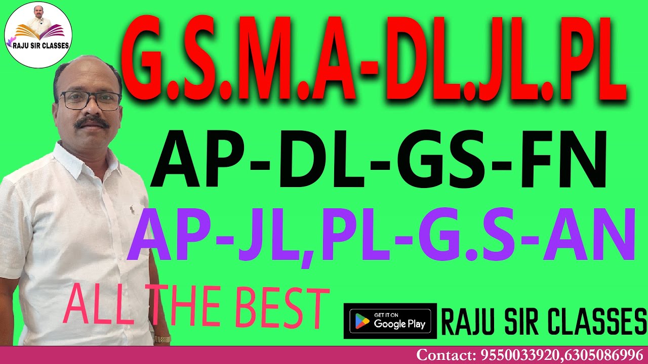 APPSC JL,DL,PL, CHEMISTRY ASPIRANTS  TODAY G.S.M.A  EXAM || ALL THE BEST DL -G.S --FN ,JL,PL -G.S AN