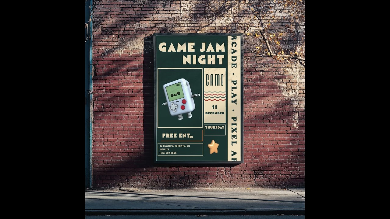 Game Jam Night | Motion Poster Animation | Design Showcase
