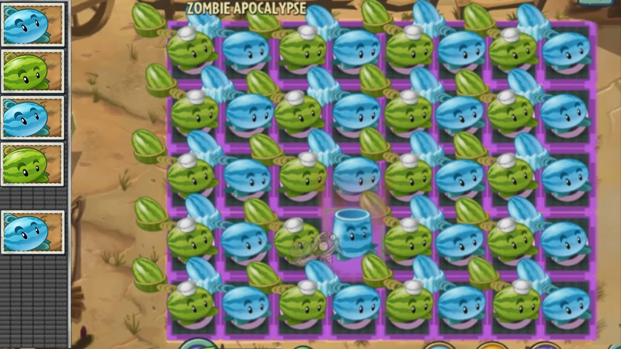 Plants vs Zombies 2 Hack - Sandias vs Plaga de Zombistein