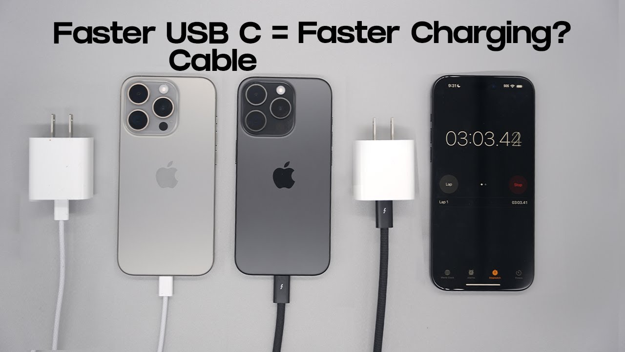Тест зарядки iPhone 15 &mdash; USB C против кабеля Thunderbolt