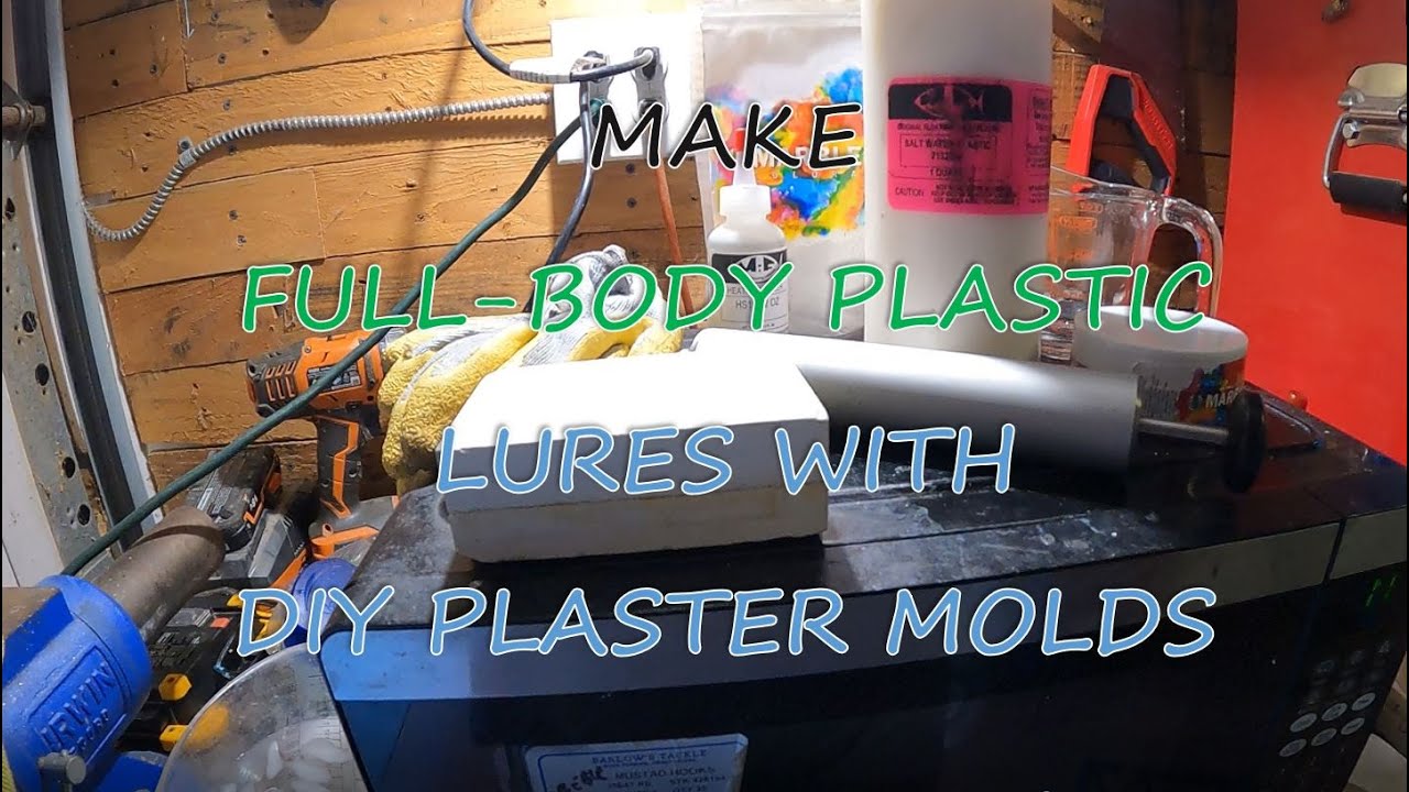 Make FULL-BODY plastic LURES with DIY PLASTER molds [Full Process]