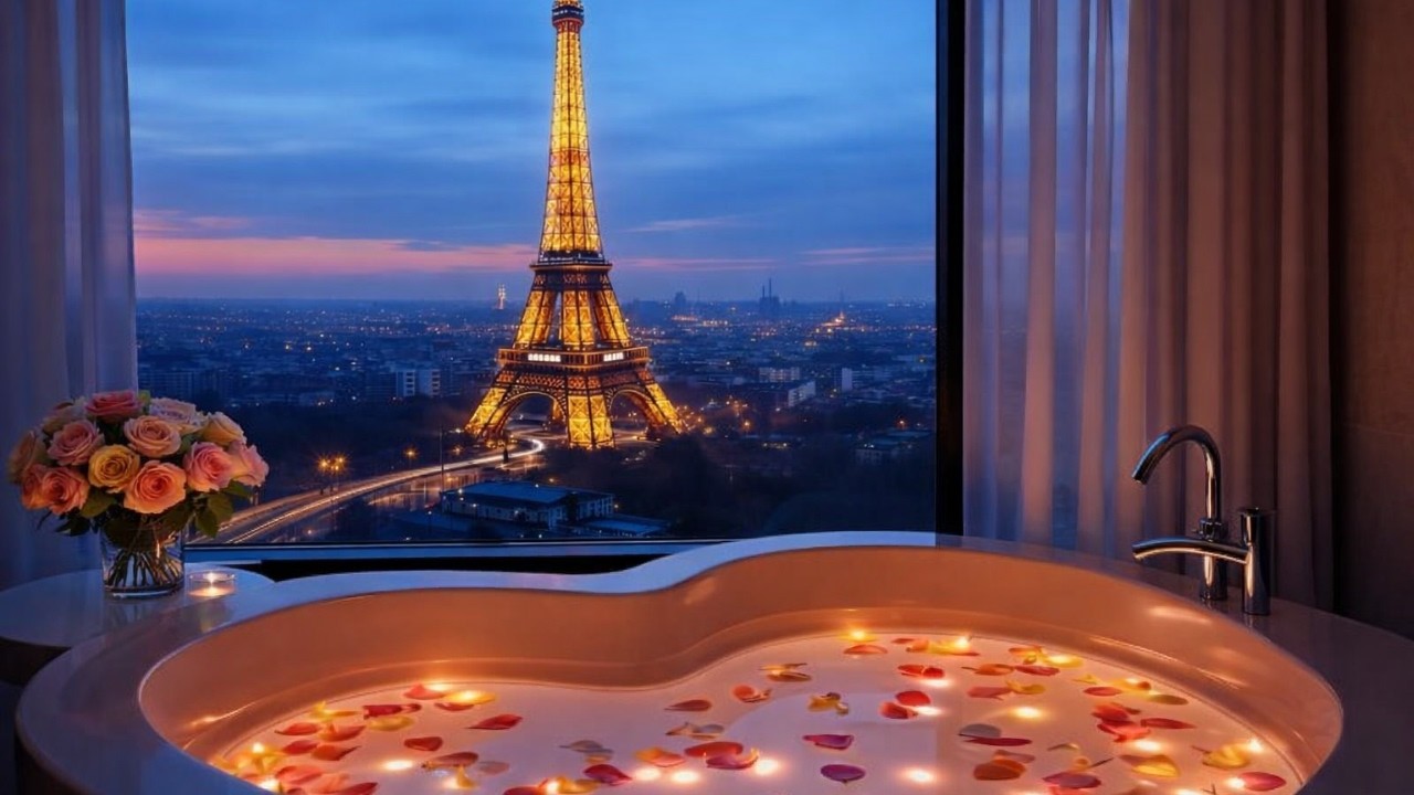 Live Evening Relaxation in Paris 🌙 Soothing Music for Deep Calm, Stress Relief & Sleep