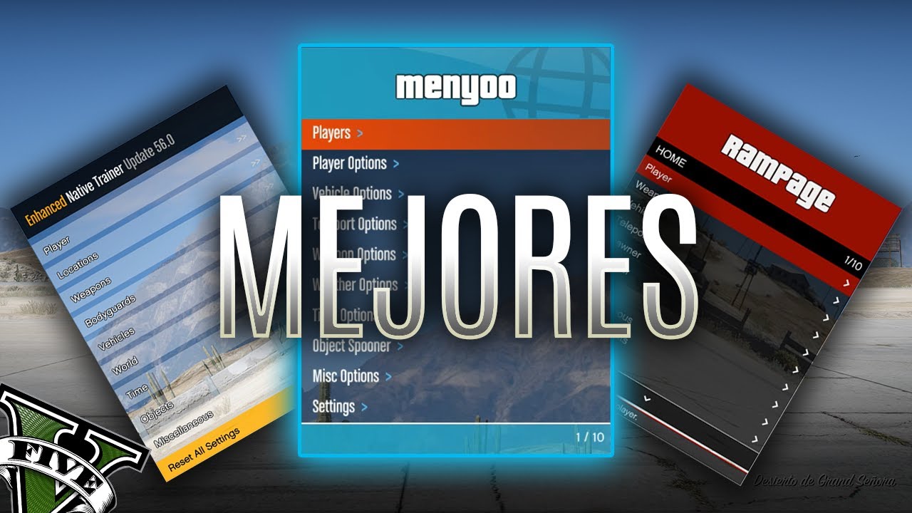 Top 6 Mejores Mods Menú para GTA 5 Legacy y Enhanced
