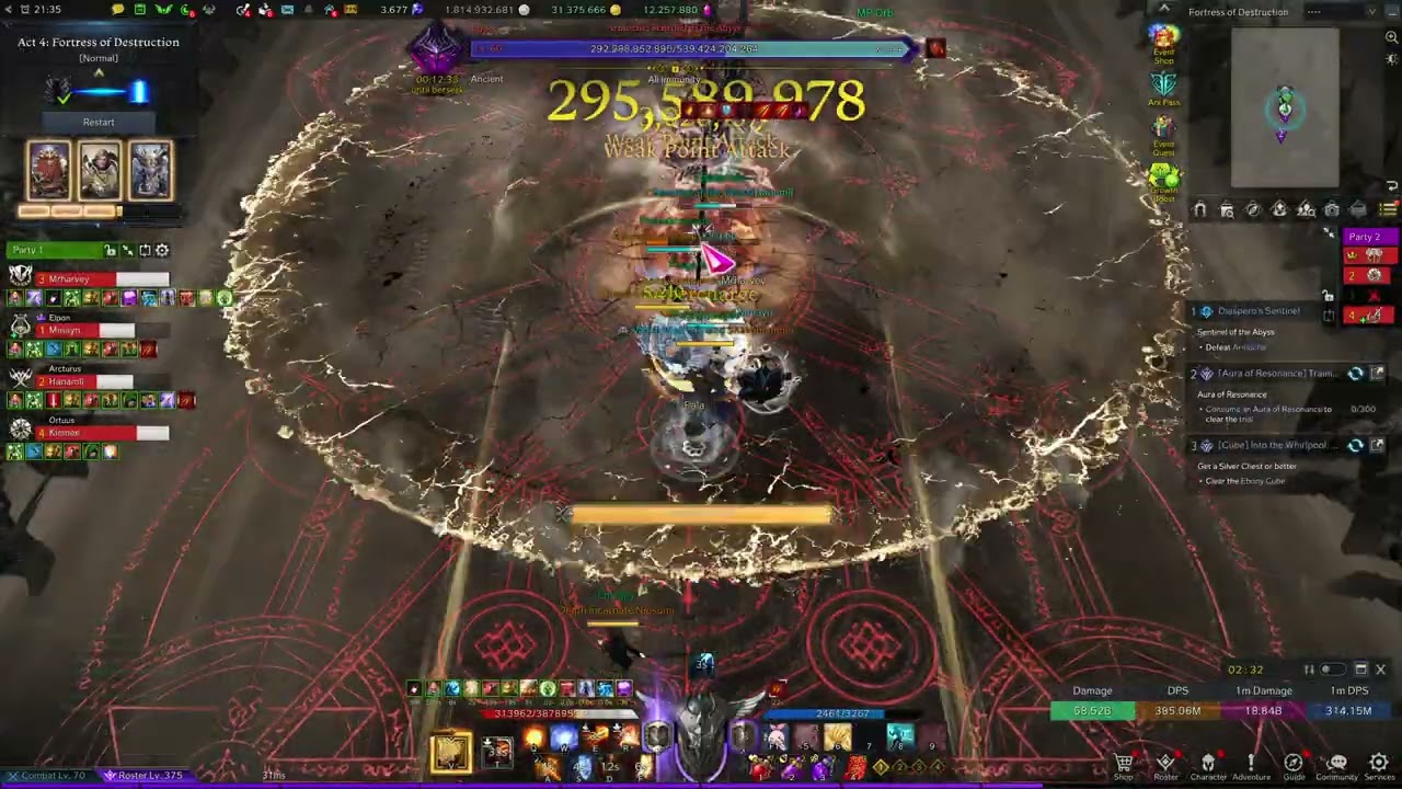 Lost Ark - Act 4: Gate 2 Normal Mode! Trying Out Reworked Red Gunlancer!