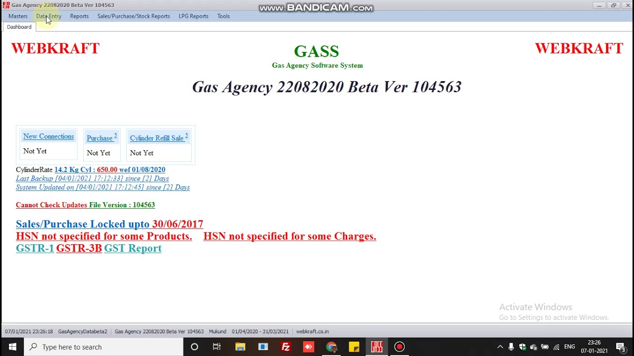 Create Counter Sales Data Entry in Gas Agency Software System for LPG Distributors - English