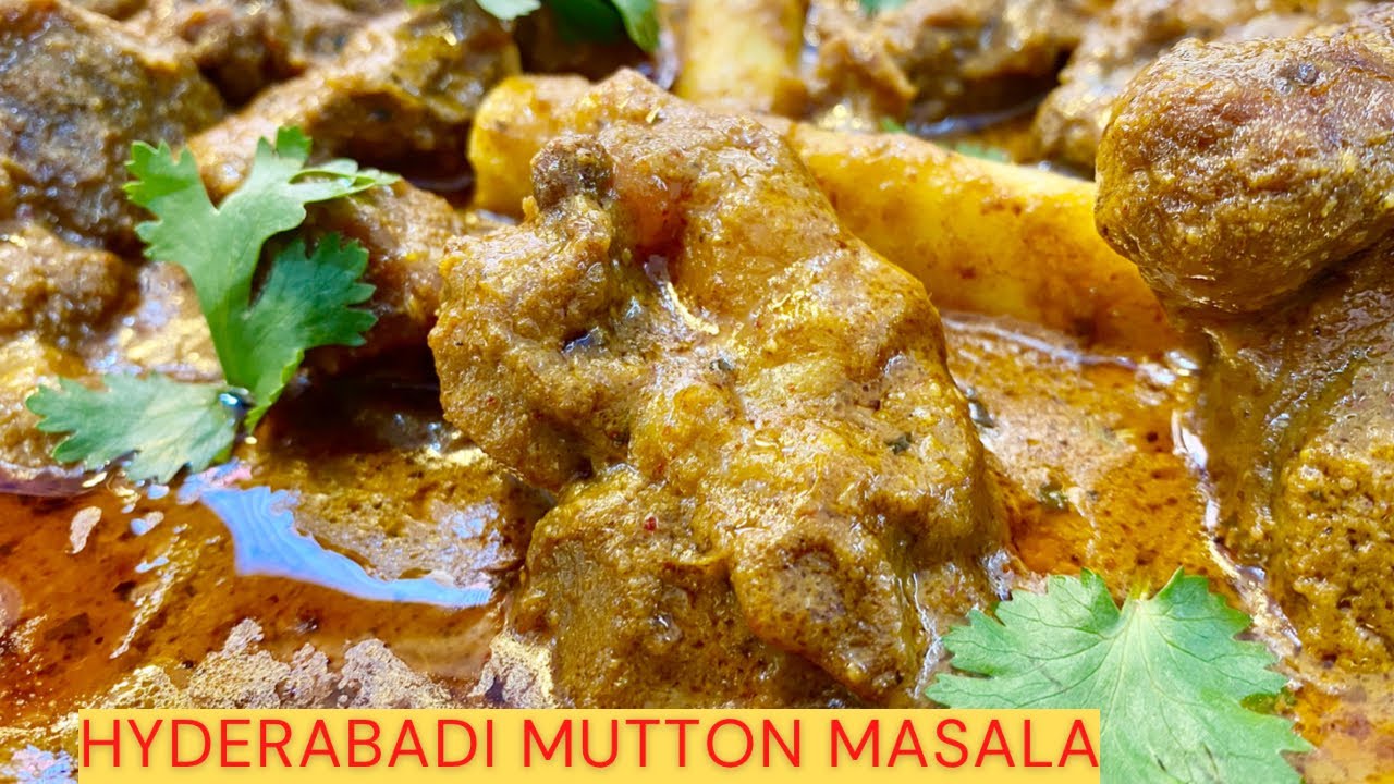 Hyderabadi Mutton Masala Curry | Restaurant Style Mutton Gravy |