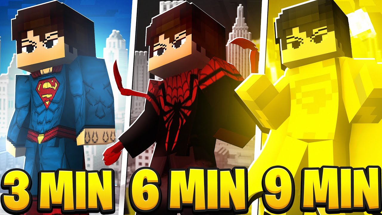A CADA 3 MINUTOS dos SUPER FORTES 𝗡𝗢 MINECRAFT !!  ‹ Ine ›