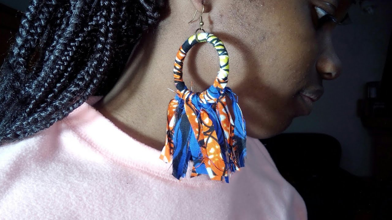 Argola afro com franjas by angolarte