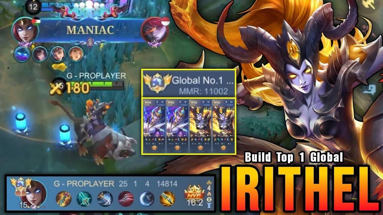 25 убийств + МАНЬЯК!! Irithel Insane 11 000+ MMR - Постройте топ-1 в мире Irithel ~ MLBB
