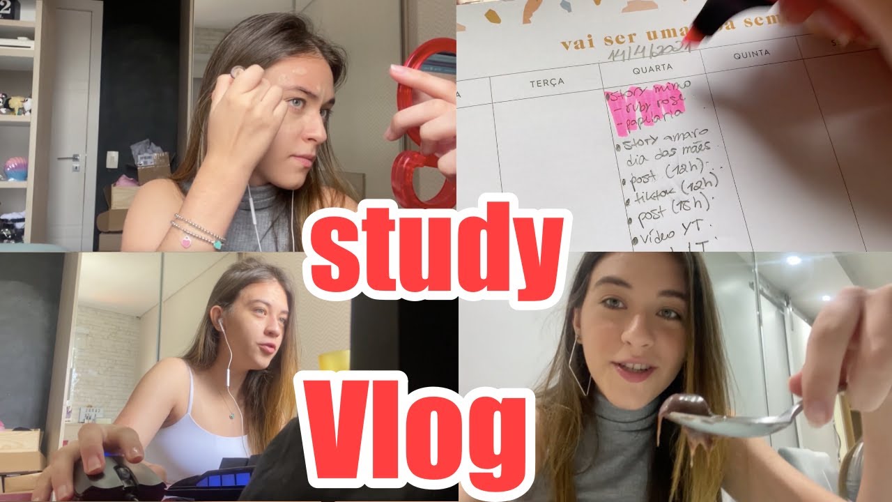 Study Vlog - Trabalho da Facul, Brigadeiro, Make e Jobs - CAROL SANTINA