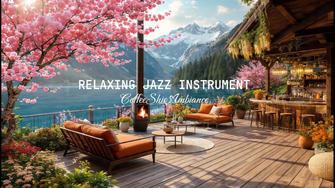 Calm Spring Morning & Smooth Jazz Instrumental Music 🌸 Coffee Shop Ambience with Jazz Relaxing Music