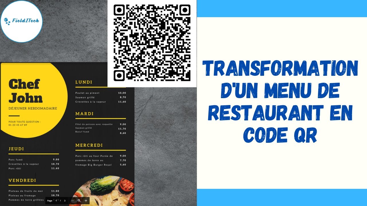 QR CODE pour son MENU de RESTAURANT Gratuit
