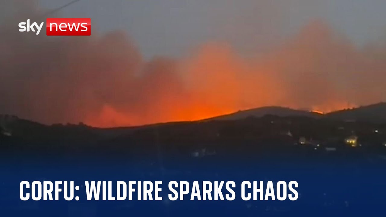 Corfu Fires: Sea evacuations begin as wildfires spark chaos
