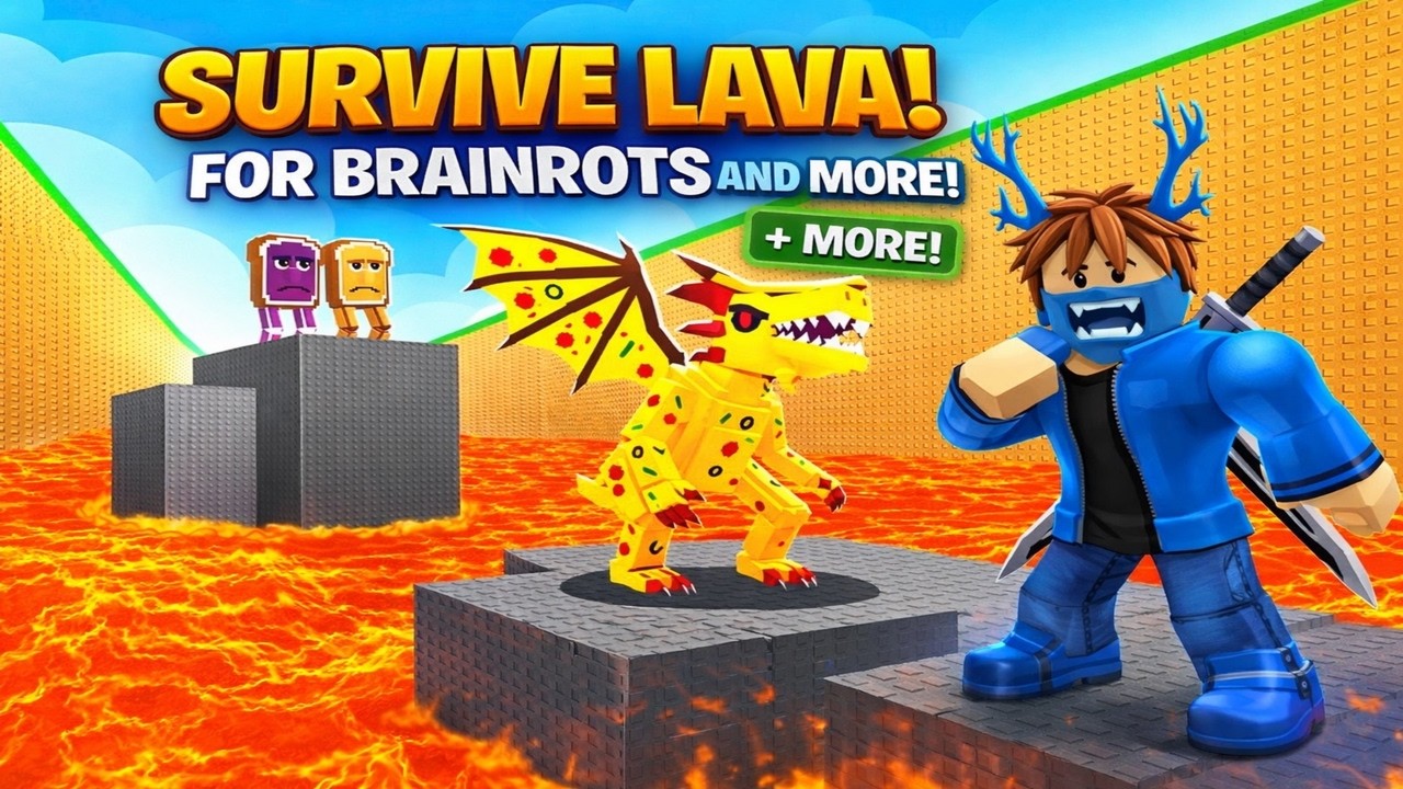 🎁 FREE CELESTIAL GIVEAWAY! 🌋 Survive Lava For Brainrots LIVE w/ Fans! #roblox #brainrot