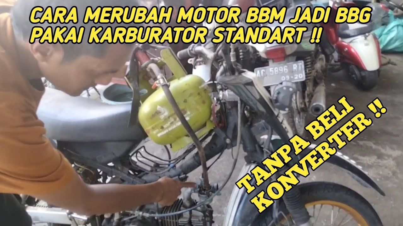 🔴 CARA MERUBAH KARBURATOR STANDAR MOTOR UNTUK BAHAN BAKAR GAS ‼️