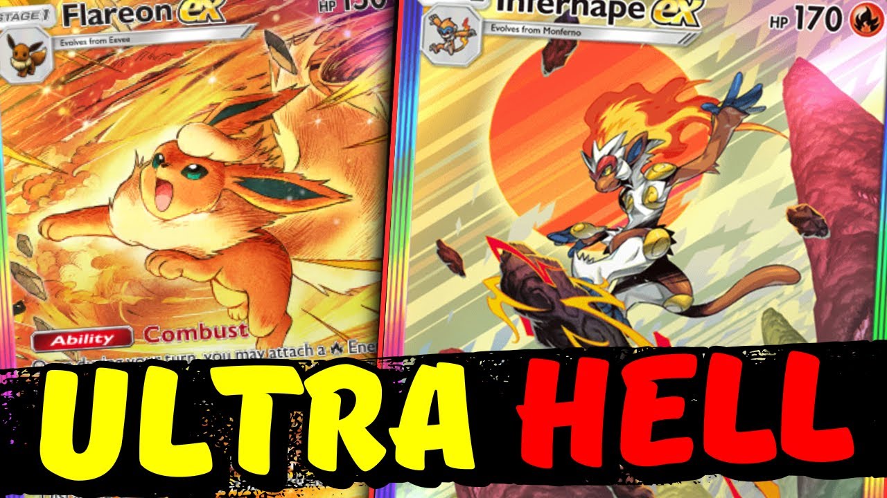 SPREADING HELL WITH INFERNAPE EX & FLAREON EX | Pokemon TCG Pocket