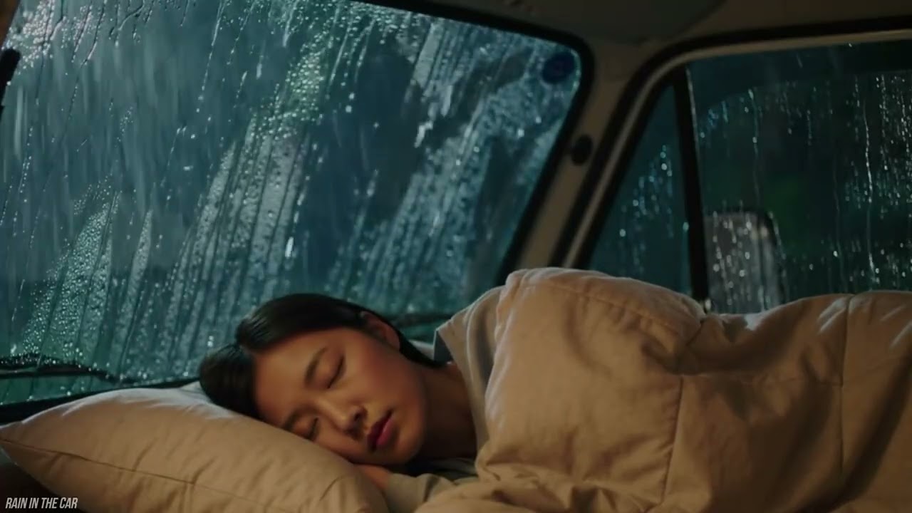 ⚡️ Rain Sound On Window Car with Thunder SoundsㅣSleep, Insomnia, Relaxation, Meditation, White Noise