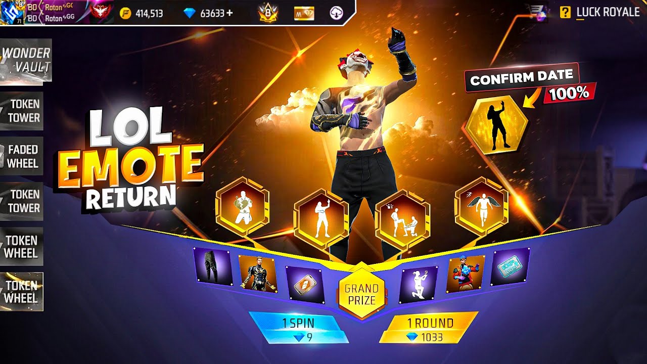 Finally Lol Emote Return 💯 Confirm Date আসছে 😍 | Ff New Event Bd Server | Free Fire New Event