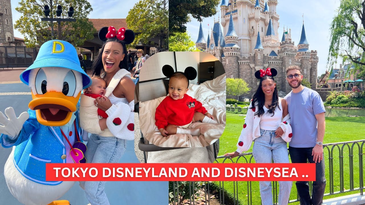 Tokyo Disneyland & DisneySea in ONE Day with a Baby! Everything Cancelled?! Robot Cafe, Shibuya Sky!