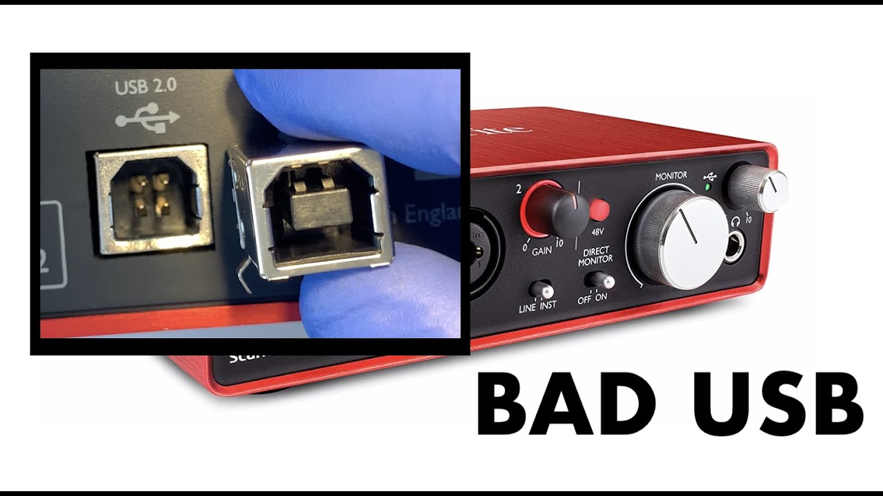 4K - Focusrite Scarlett 2i2 USB B Repair