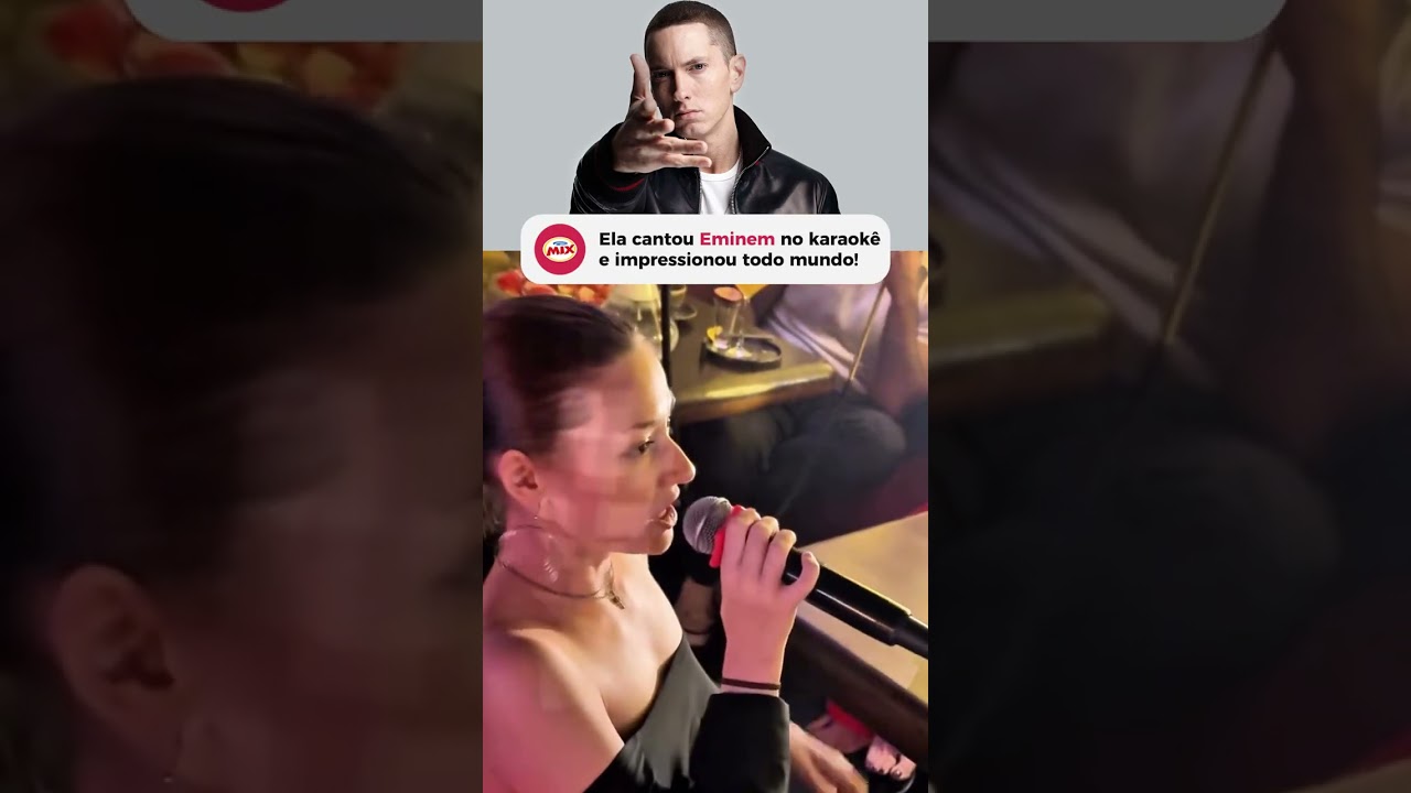 Olha s&oacute; essa f&atilde; do Eminem cantando 