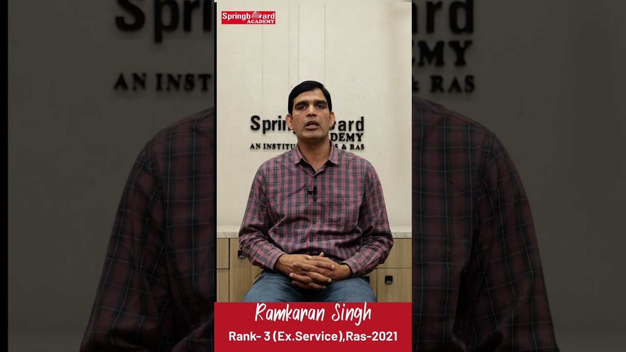 Mr. Ramkaran Singh | RAS-2021 Rank-03 (Ex. Serviceman) 