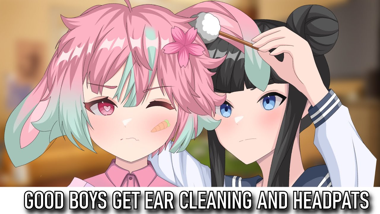 Bunny Boy Ear Cleaning Session! [Roleplay ASMR, Brushing, Washing, Cotton Swabs]