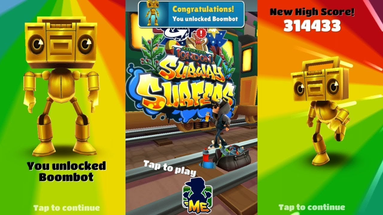 UNLOCKING BOOMBOT ( ROBOT ) ON SUBWAY SURFERS LONDON ( D2 )