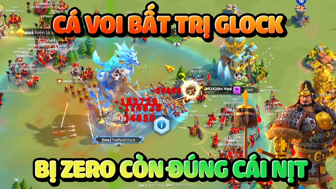 Cá Voi GLOCK Đi Thật Rồi - Vừa Nhận Nhà Sói 13 Tỏi Thì Bị Cả Kingdom Hội Đồng Rise of Kingdoms