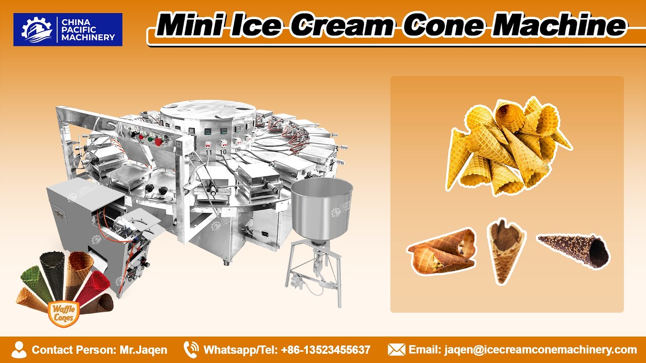 Mini Ice Cream Waffle Cone Making Machine|Mini Cone Machine|Mini Chocolate Cone Production Line