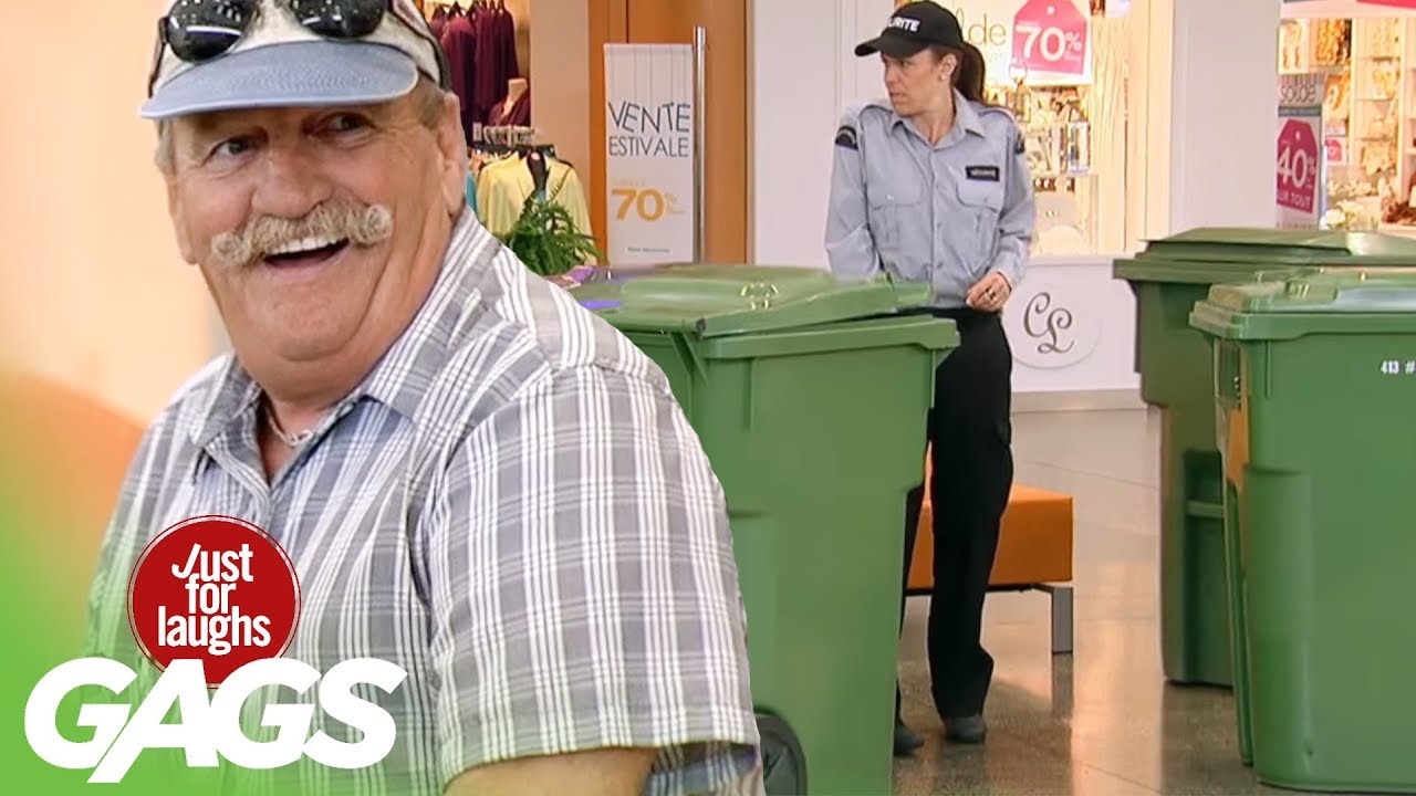 Trash Cans Gang Up On People Prank
