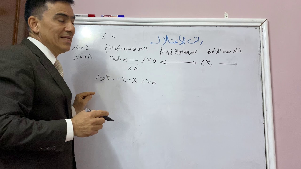 حساب رواتب الاعتلال/ المهندس لؤي النسور
