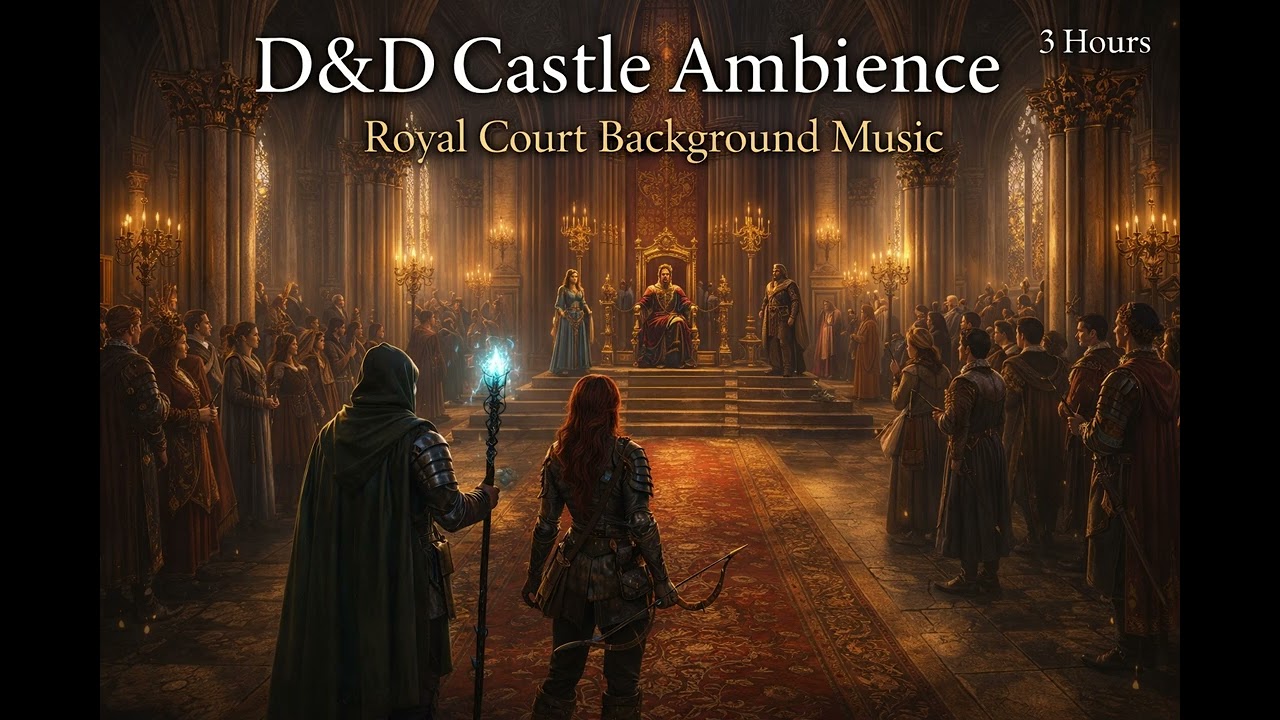 D&D Castle Ambience – Royal Court Background Music (3 Hours)