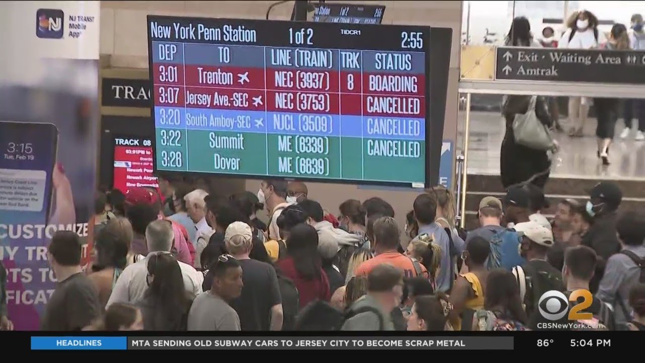Dozens of NJ TRANSIT trains delayed, canceled