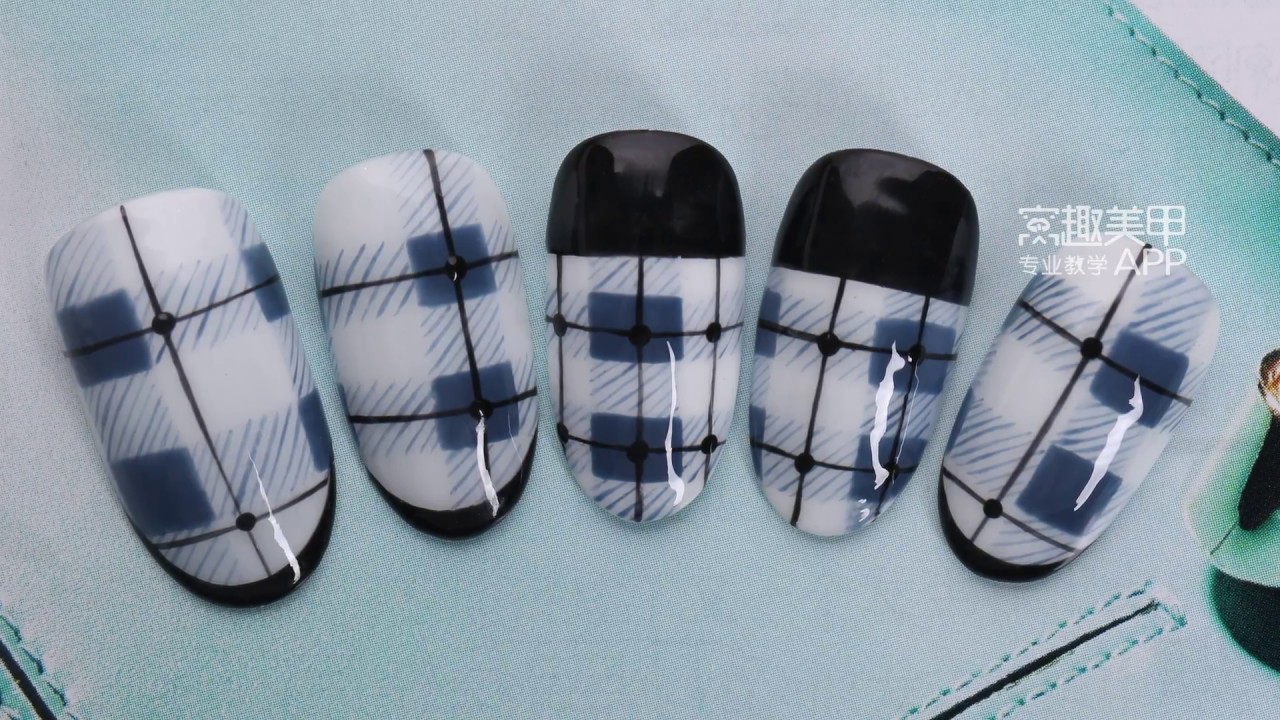 【Watch nail Teach Me-338th phase】Urban English Style by Freehand【窝趣美甲你求窝教 第338期】都市英伦风手绘格纹