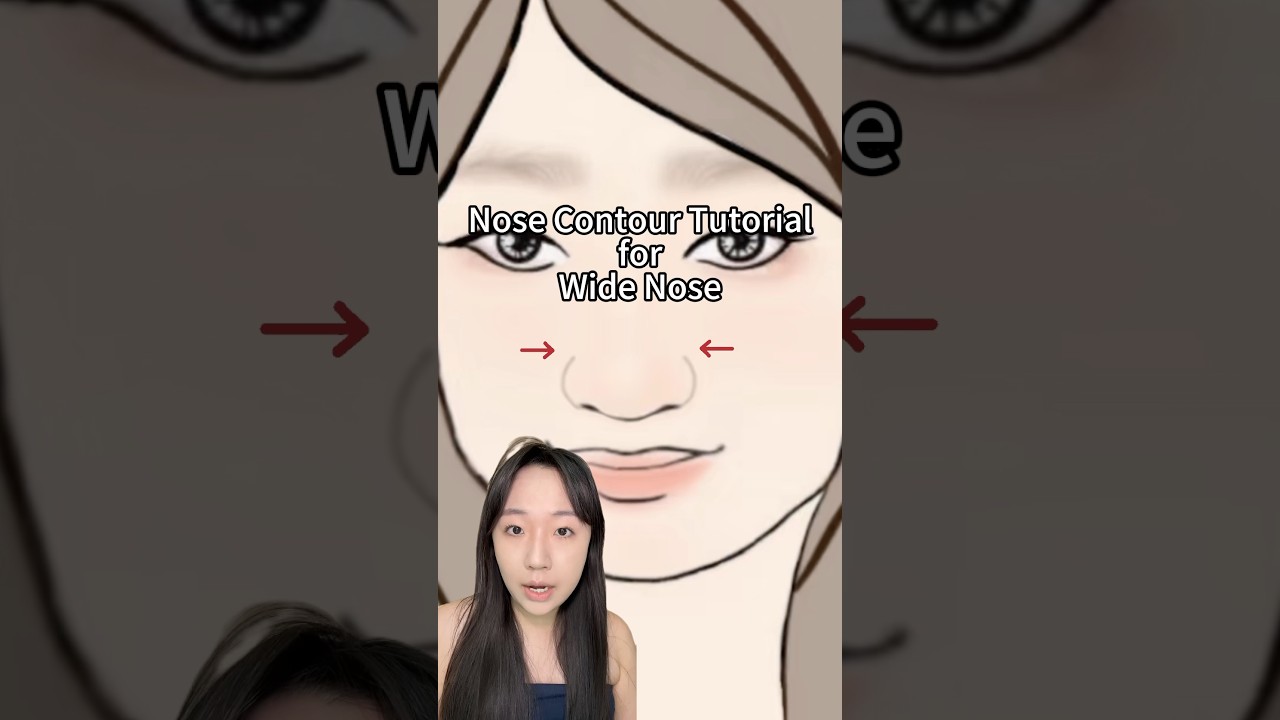 Nose contour tutorial for wide noses #nosecontour #widenose #makeuphacks